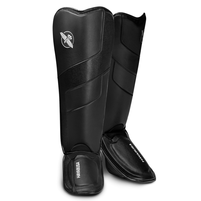 Hayabusa T3 Full-Back Shin Guards - Black