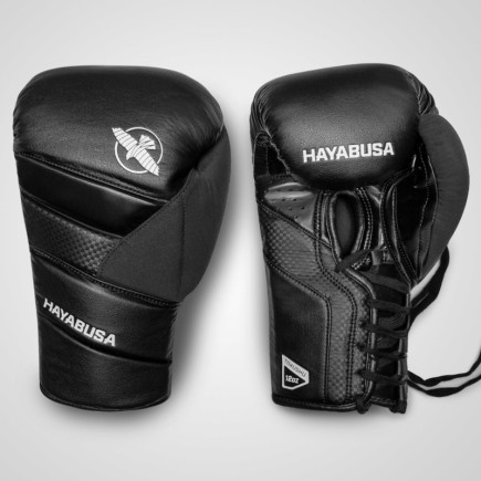 Hayabusa T3 Lace Up Boxing Gloves - Black