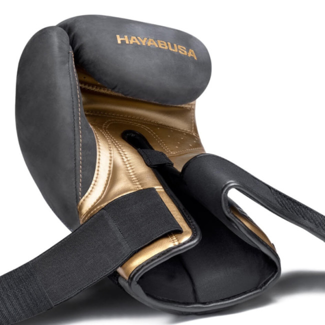 Hayabusa T3 LX Boxing Gloves - Obsidian / Gold