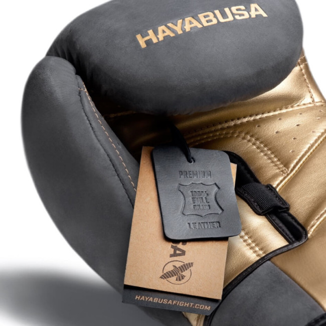 Hayabusa T3 LX Boxing Gloves - Obsidian / Gold