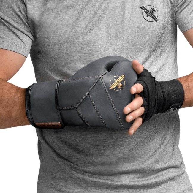 Hayabusa T3 LX Boxing Gloves - Obsidian / Gold