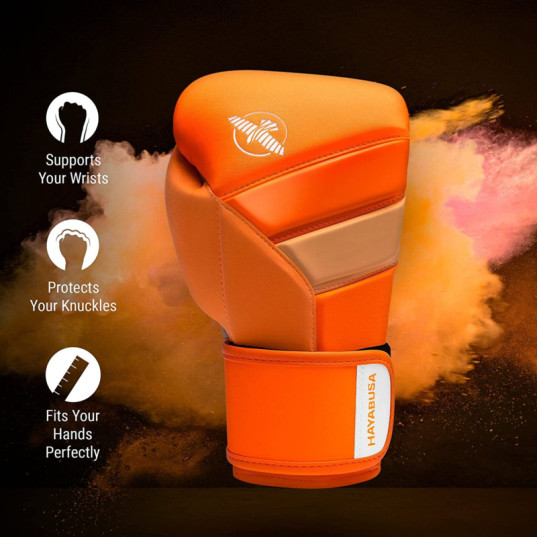 Hayabusa T3 Neon Boxhandschuhe - Neon Orange