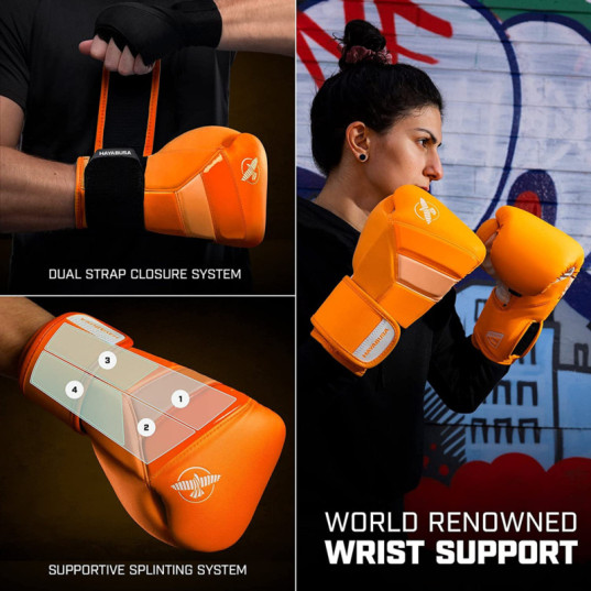 Hayabusa T3 Neon Boxhandschuhe - Neon Orange