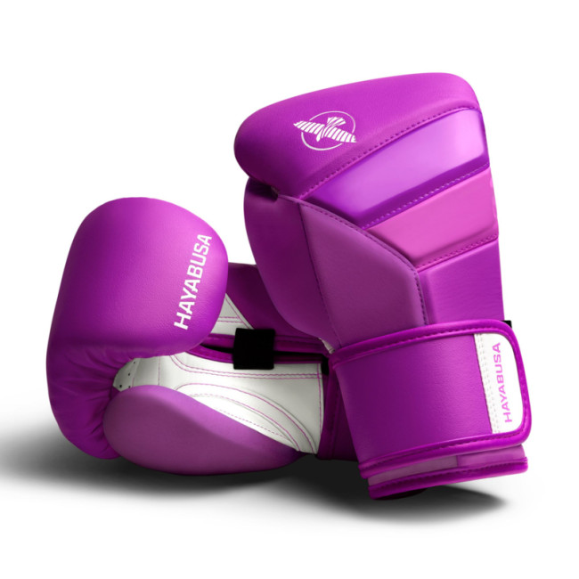 Hayabusa T3 Neon Boxing Gloves - Neon Purple