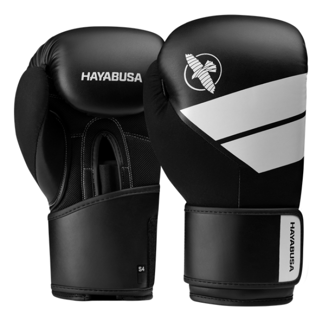 Hayabusa S4 Boxing Gloves - Black/White