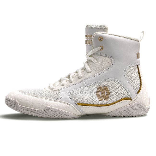 Hayabusa Mayweather Champ Boxing Shoes - White/Gold