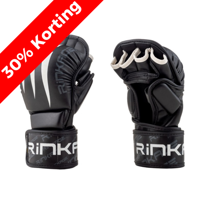 Rinkage Hades Hybrid MMA Gloves - Black