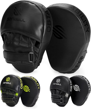 Sanabul Essential Curved Punch Mitts - Black