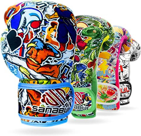 Sanabul Sticker Bomb Boxing Gloves for Kids - Roar Rage