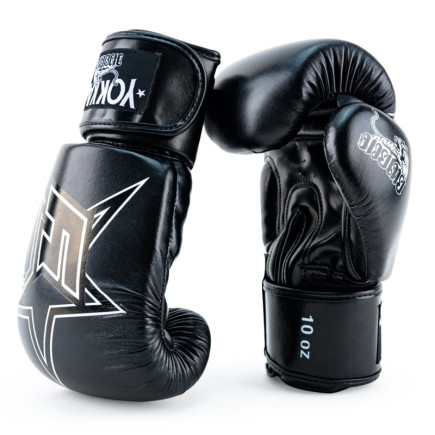 Yokkao Institution Boxing gloves - microfiber leather - Black