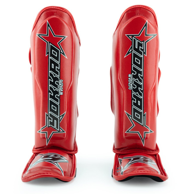 Yokkao Institution Shinguards - Microfiber - Red