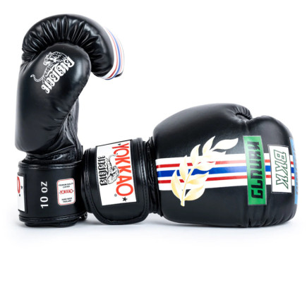 Yokkao - Limited Edition - First At The Race Boxing Gloves - Genuine Leather - Black