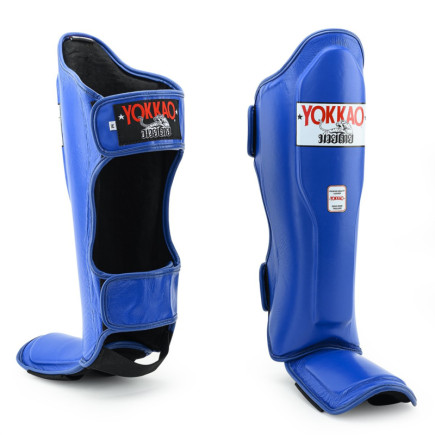 Yokkao Matrix Shinguards - Leather - Blue