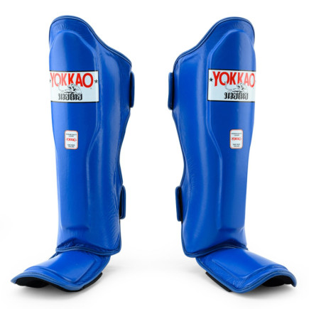 Yokkao Matrix Shinguards - Leather - Blue