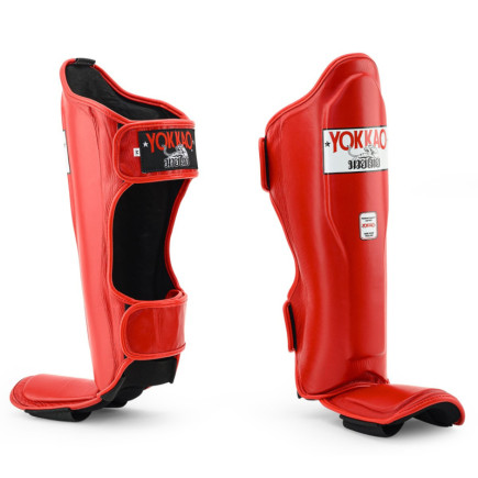 Yokkao Matrix Shinguards - Leather - Red