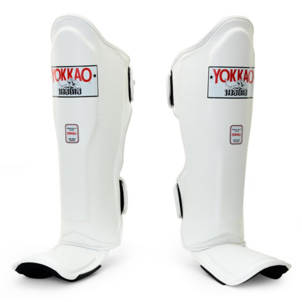 Yokkao Matrix Shinguards - Leather - White