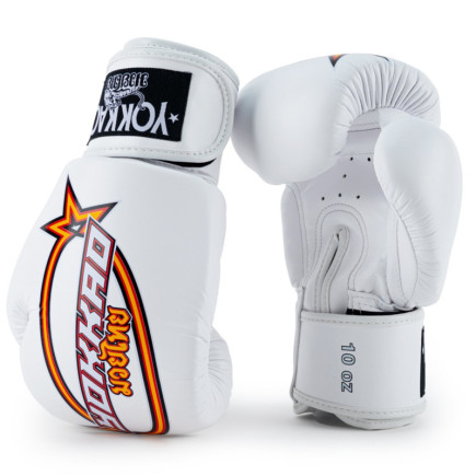 Yokkao Vertical Boxing Gloves - Microfiber Leather - White