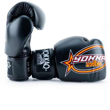 Yokkao Vertical Boxing Gloves - Microfiber Leather - Black