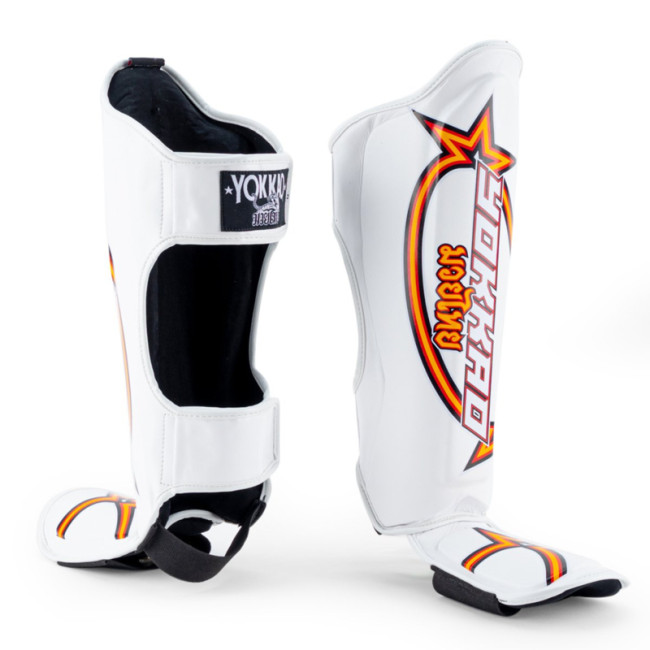 Yokkao Vertical Shin Guards - Microfiber - White